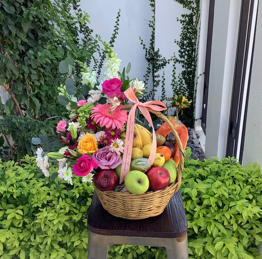 Canasta Frutal y Flores